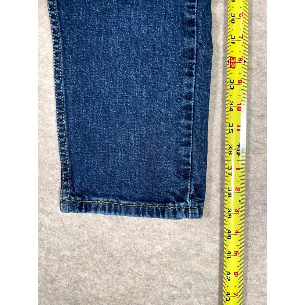 Levi's 502 Taper Fit Jeans Mens 34x32 Blue Whiskering Denim Medium Wash Mid Rise - Picture 14 of 16
